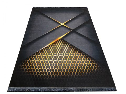 Dywan BLACK&GOLD 05 80 x 150 cm czarny